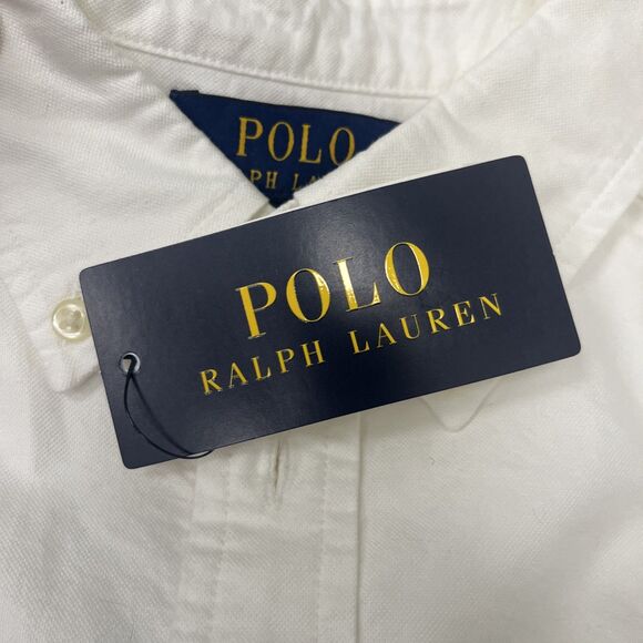 POLO Ralph Lauren Boys Cotton Button Front Shirt Short Sleeves Size M (10-12) - Picture 7 of 9